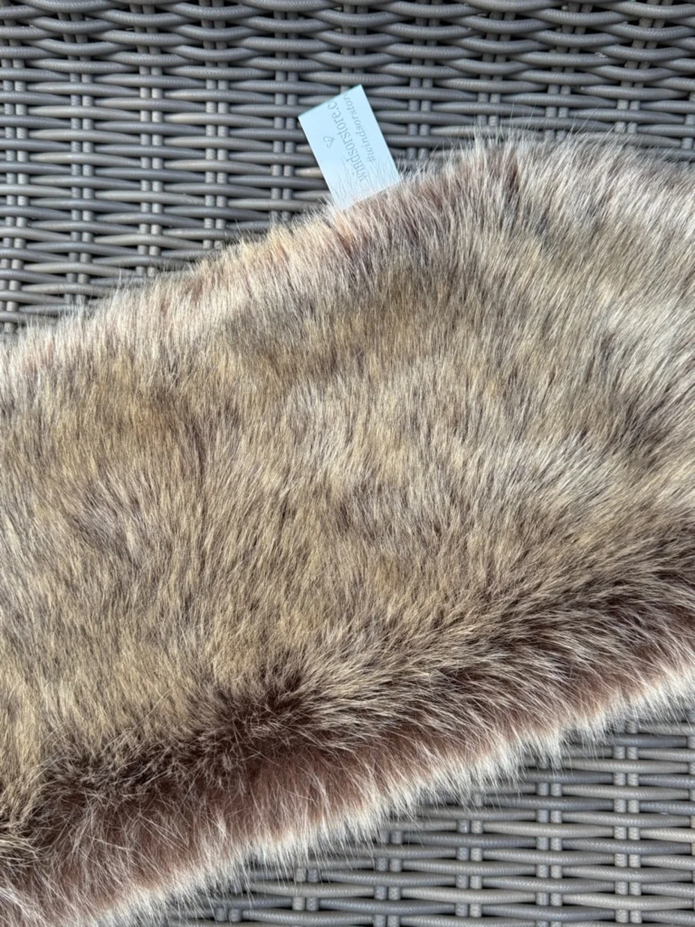 Faux Fur Scarf Collar - Taupe Brown - NWT